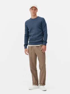 Camisola Canelada Decote Redondo