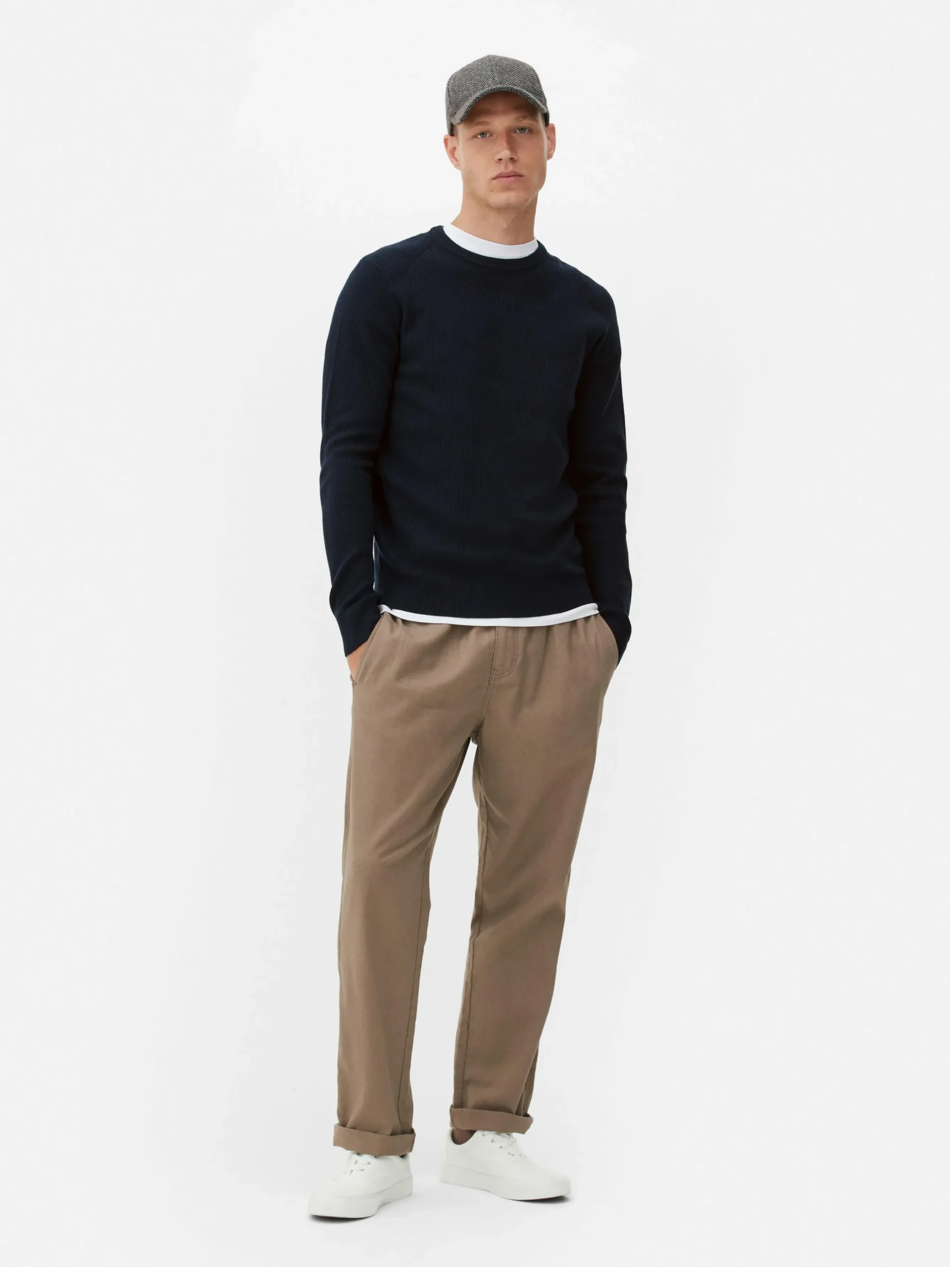 Camisola Canelada Decote Redondo