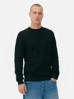 Camisola Decote Redondo Malha Entrançada