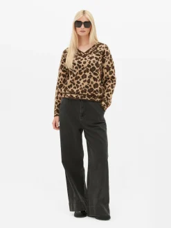Camisola Decote V Leopardo