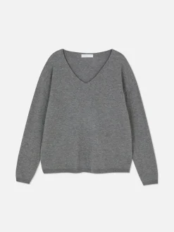 Camisola Decote V Malha Fina