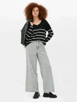 Camisola Decote V Malha Fina