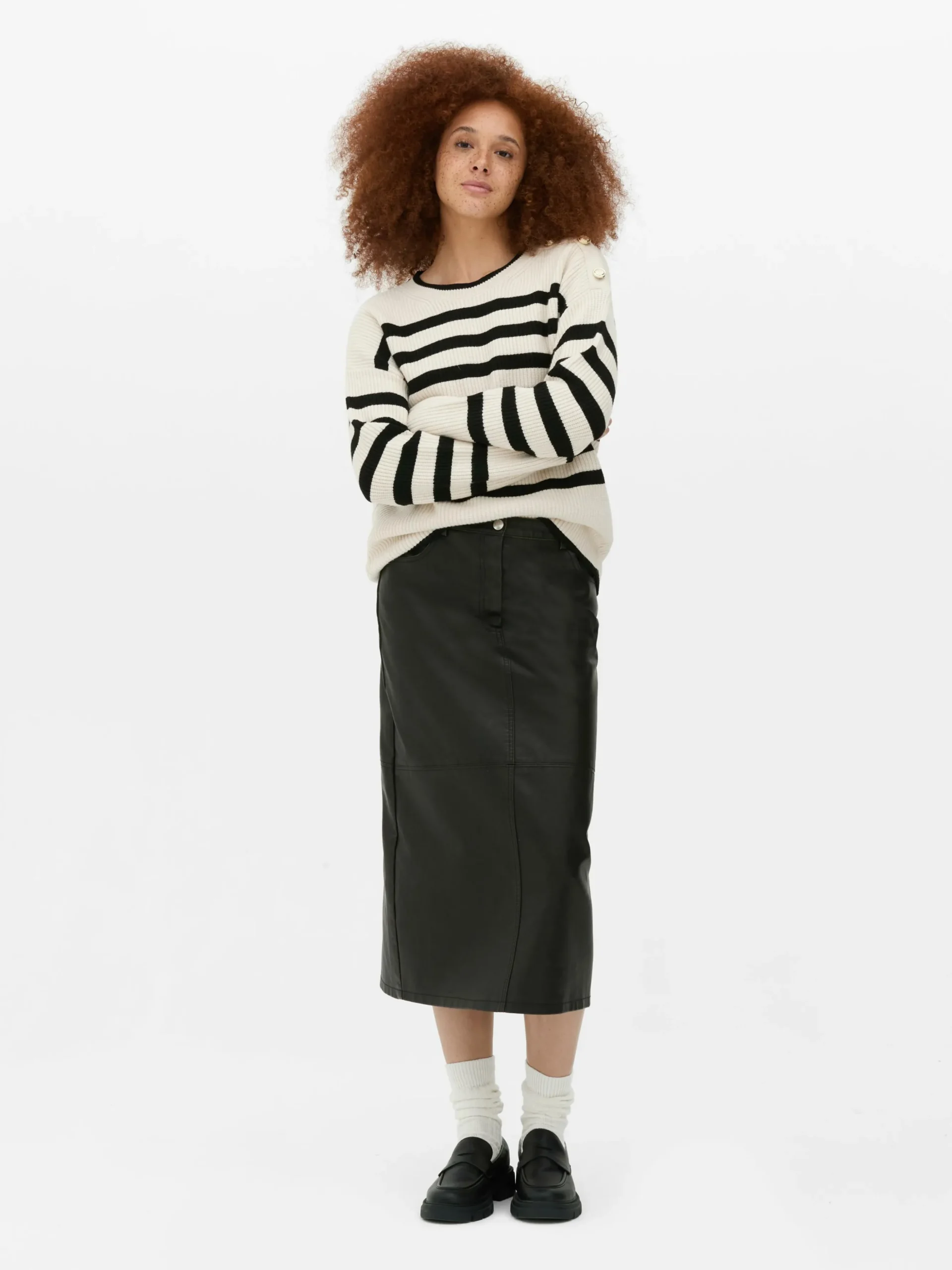 Camisola Gola Redonda Detalhe Botão