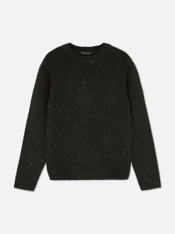 Camisola Gola Redonda Efeito Salpicado