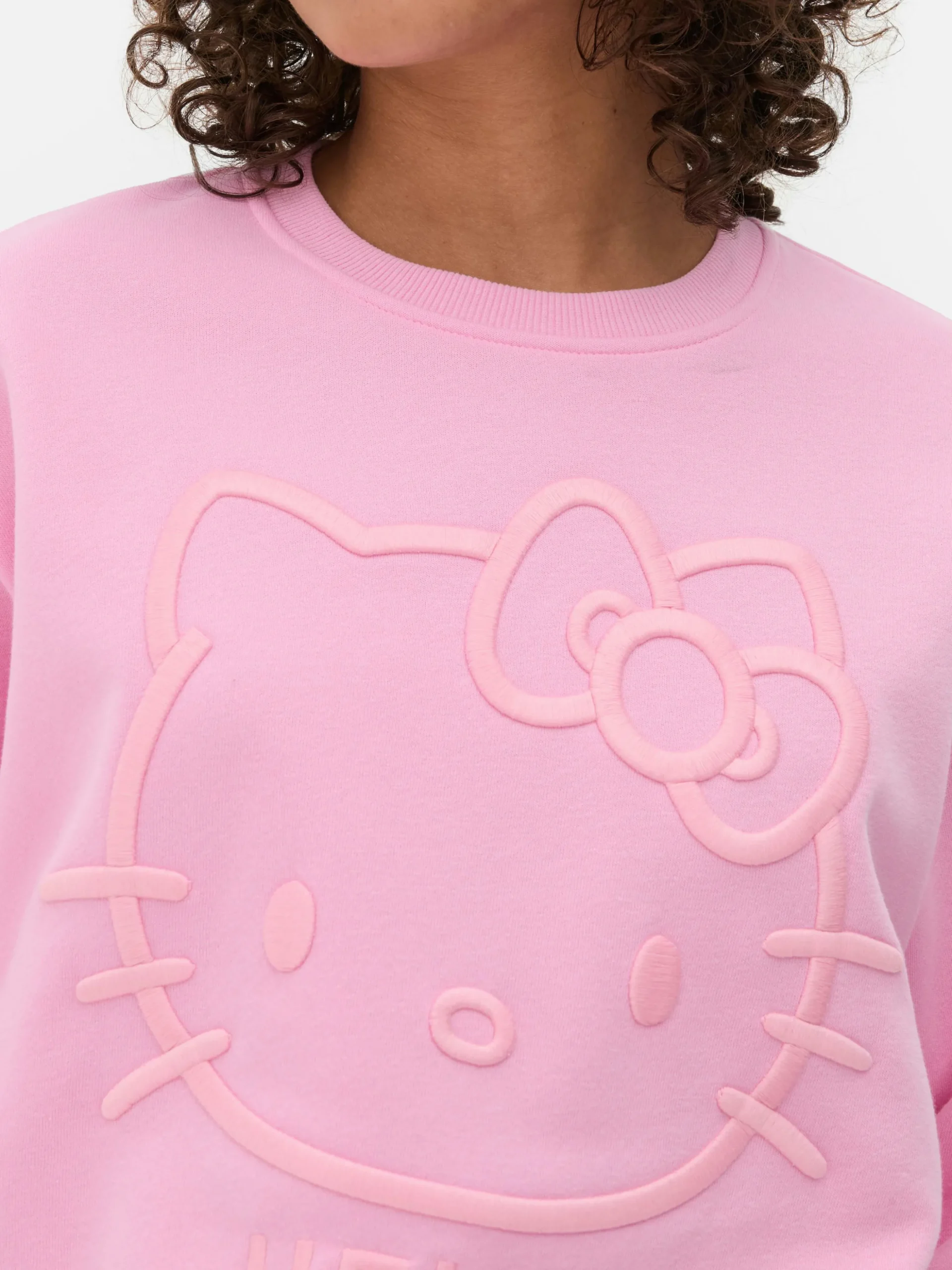 Camisola Gráfica Bordada Hello Kitty