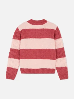 Camisola Malha Entrançada Riscas