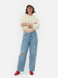 Camisola Malha Entrançada Ponto Aberto Rita Ora