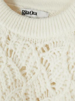Camisola Malha Entrançada Ponto Aberto Rita Ora