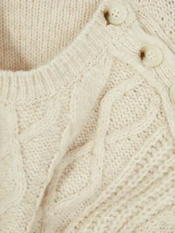 Camisola Malha Entrançada Botões Rita Ora