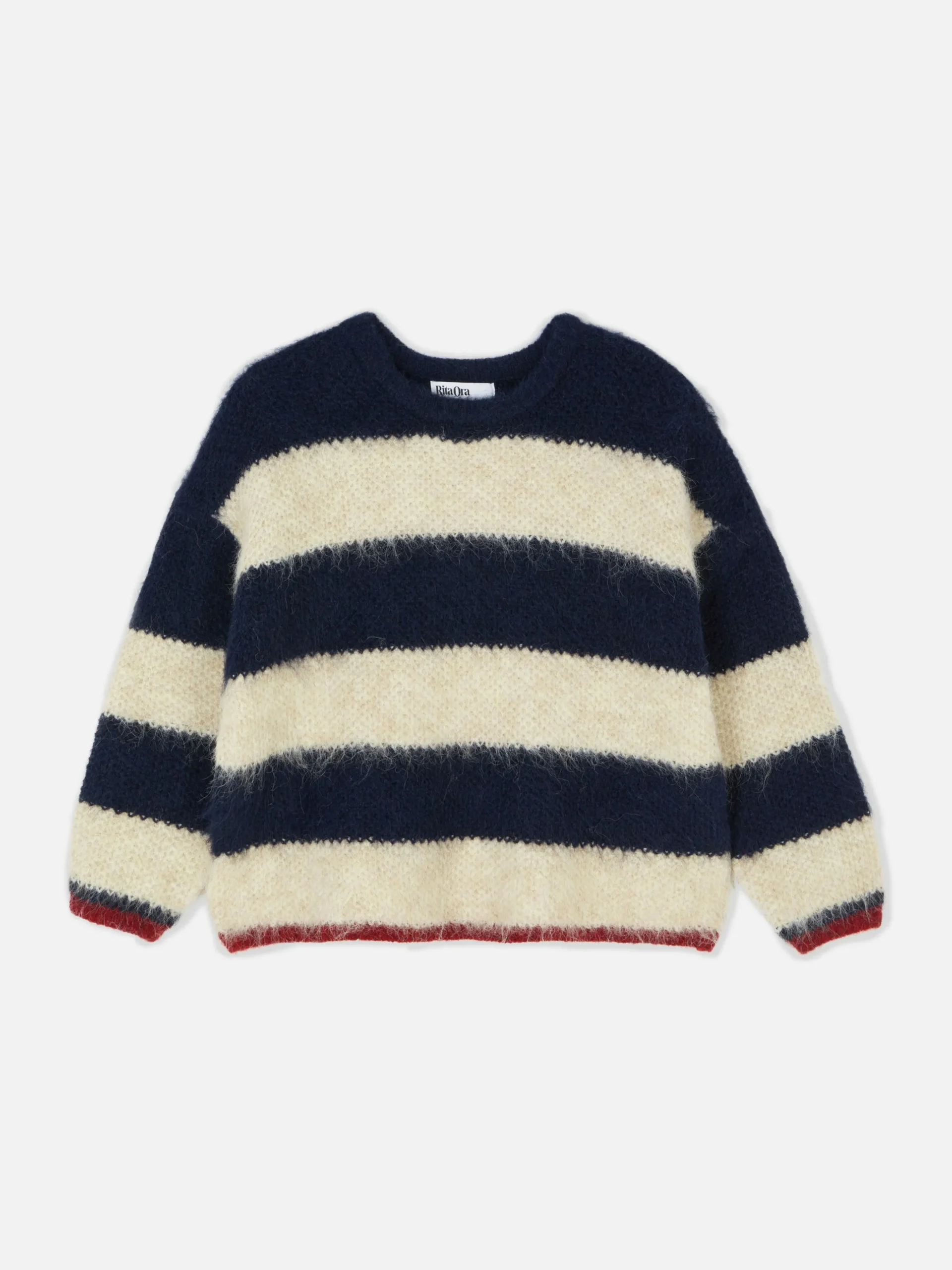Camisola Malha Felpuda Riscas Rita Ora