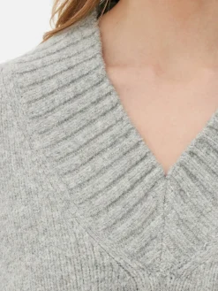 Camisola Malha Grossa Decote V