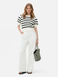 Camisola Manga Balão Riscas