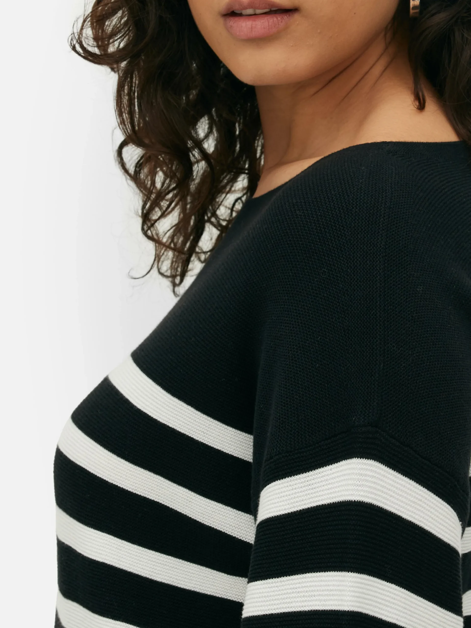 Camisola Manga Comprida Decote Barco