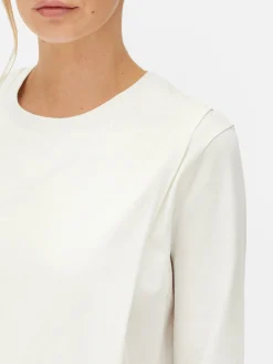 Camisola Manga Comprida Frente Cruzada Maternidade