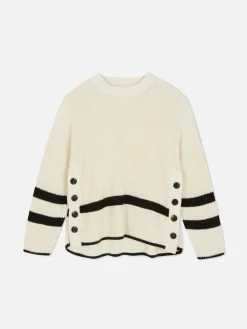 Camisola Riscas Detalhe Botão