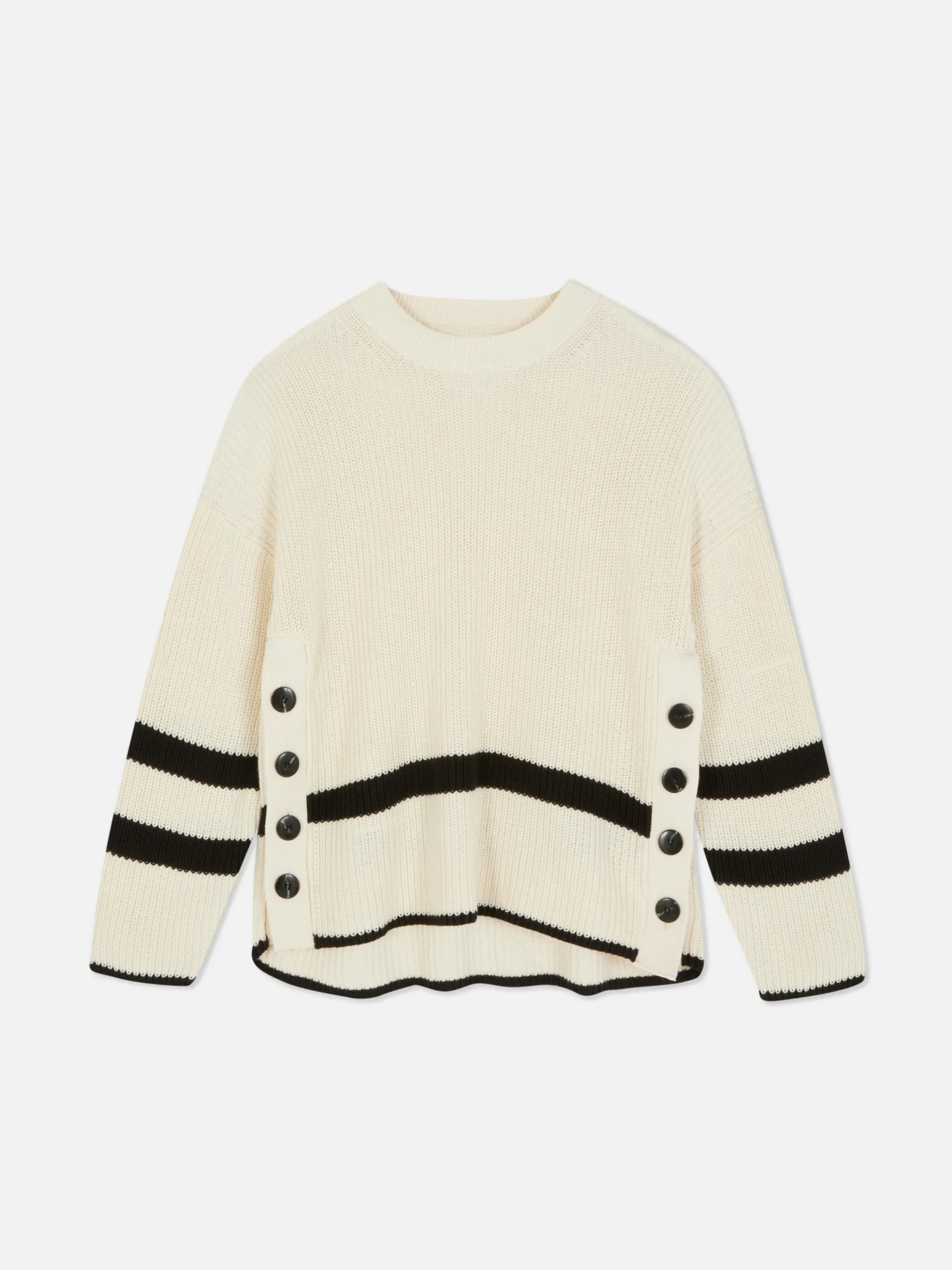 Camisola Riscas Detalhe Botão