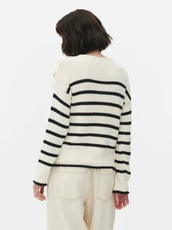 Camisola Riscas Ziguezague Ombros