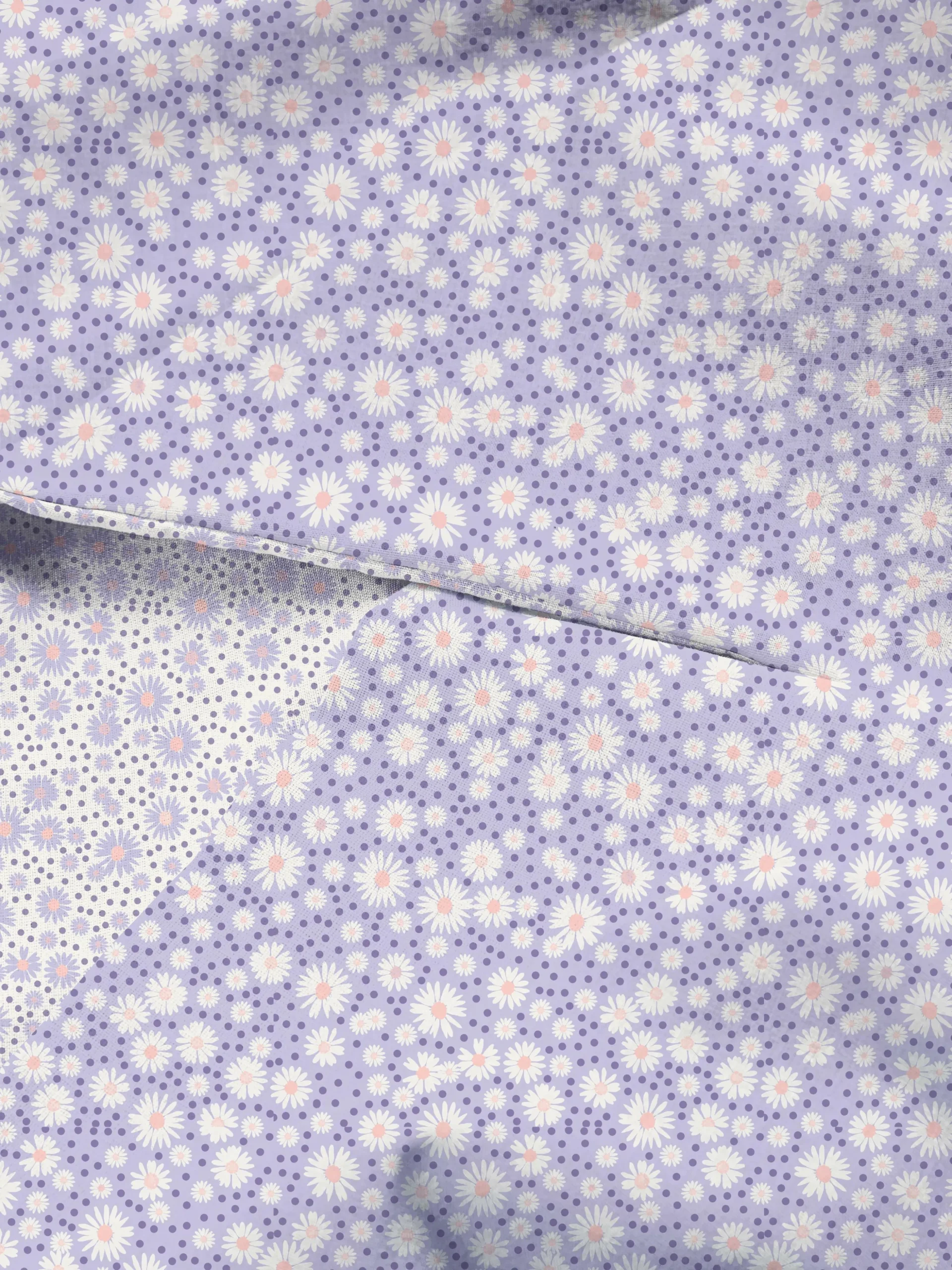 Capa Edredão Casal Reversível Margaridas