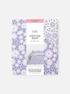 Capa Edredão Casal Reversível Margaridas