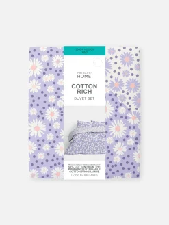 Capa Edredão King Margaridas Reversível