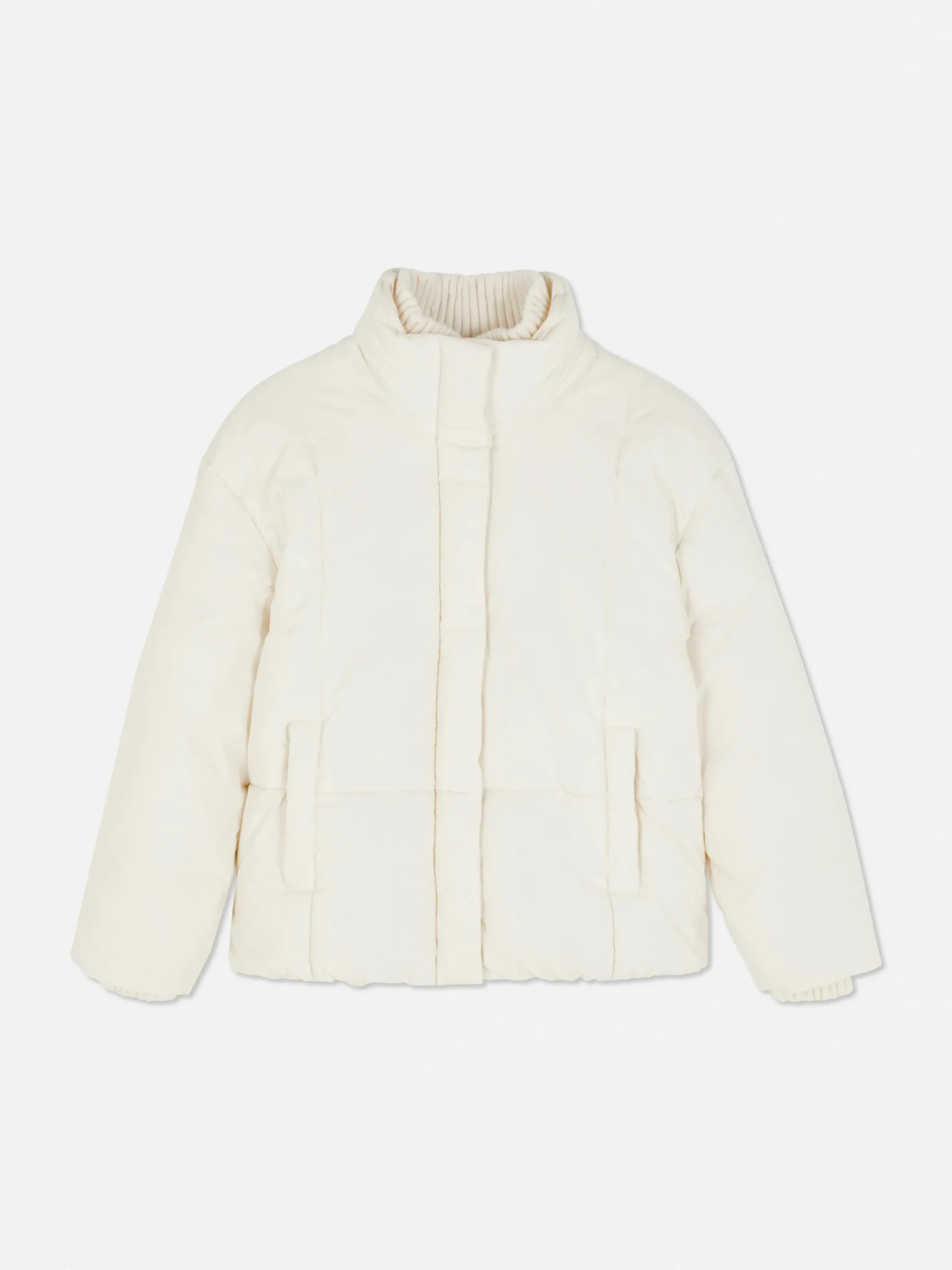 Casaco Acolchoado Gola Funil