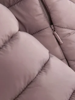 Casaco Acolchoado Leve Com Capuz