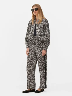 Casaco Bomber Estampado Leopardo