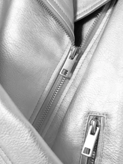 Casaco Estilo Motard Metalizado