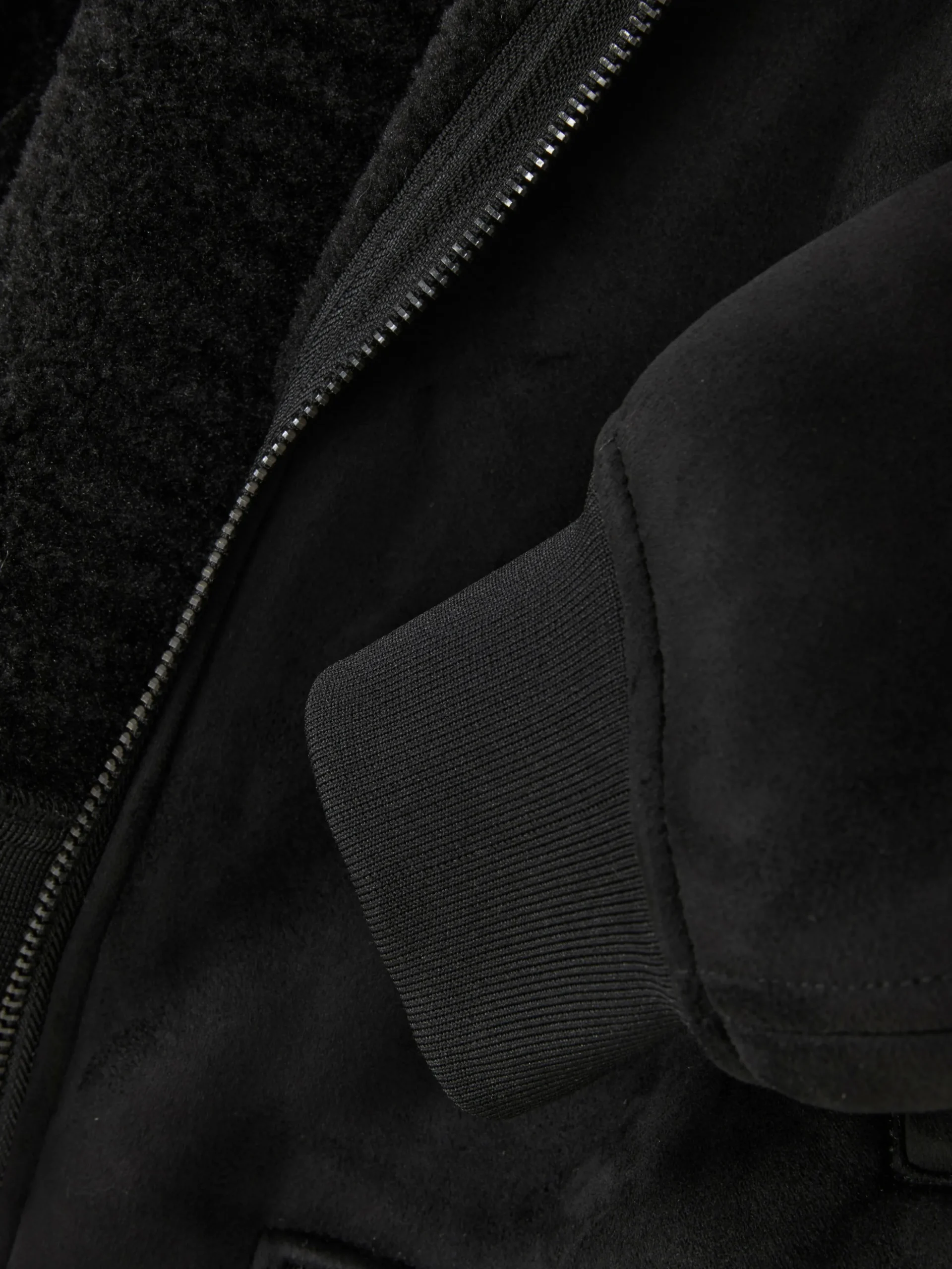 Casaco Imitação Camurça Colarinho Pelo Sintético