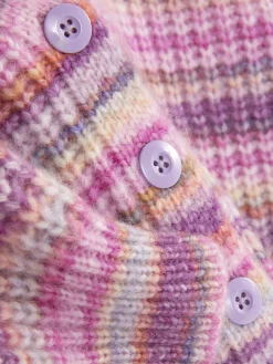 Casaco Malha Botões Riscas