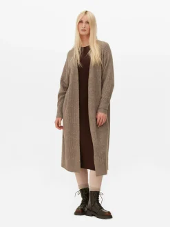 Casaco Malha Canelado Comprido