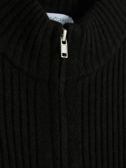 Casaco Malha Canelado Fecho Correr