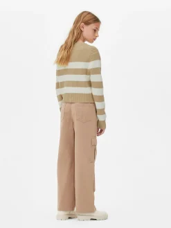 Casaco Malha Fecho Dois Sentidos Riscas