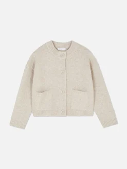 Casaco Malha Folgado Botões Frente