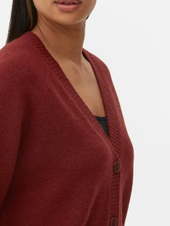 Casaco Malha V Estilo Boyfriend