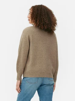 Casaco Malha V Estilo Boyfriend