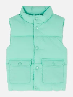 Colete Acolchoado Botões Mola