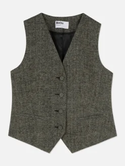 Colete Traçado Padrão Espinha Rita Ora