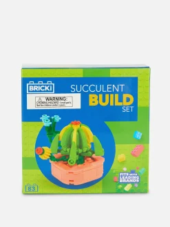 Conjunto Blocos Construção Planta Suculenta