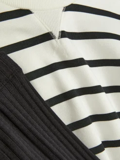 Conjunto Camisola Riscas/leggings Caneladas