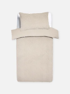 Conjunto Capa Edredão Solteiro Texturada Reversível