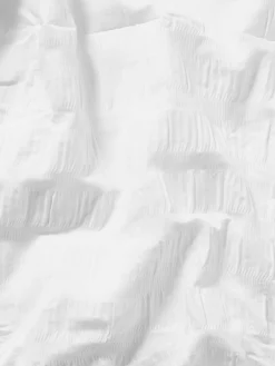 Conjunto Capa Edredão Super King Seersucker Branco