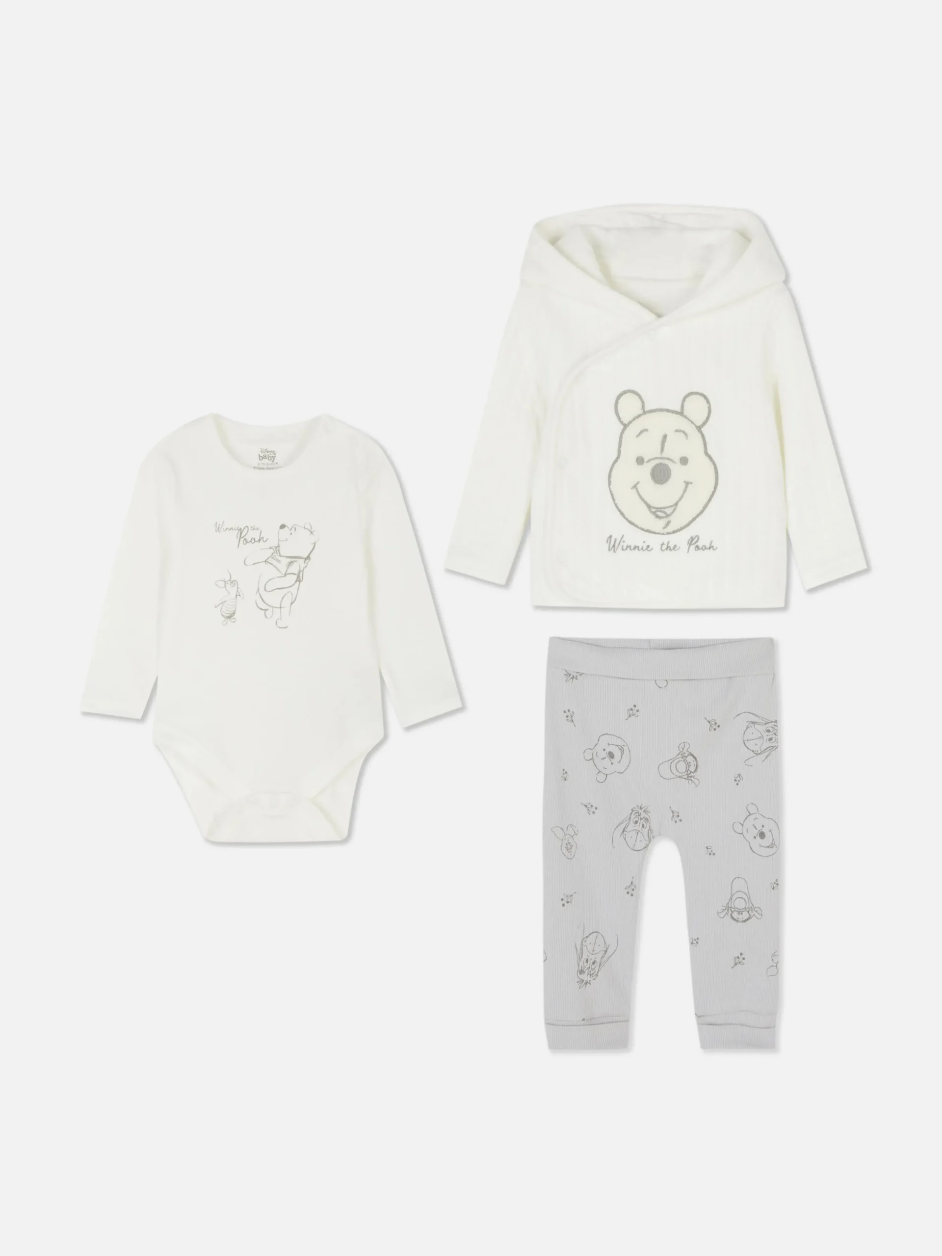 Conjunto Casaco, Body E Leggings Disney Winnie The Pooh