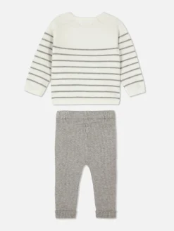 Conjunto Coordenado Camisola E Leggings Riscas