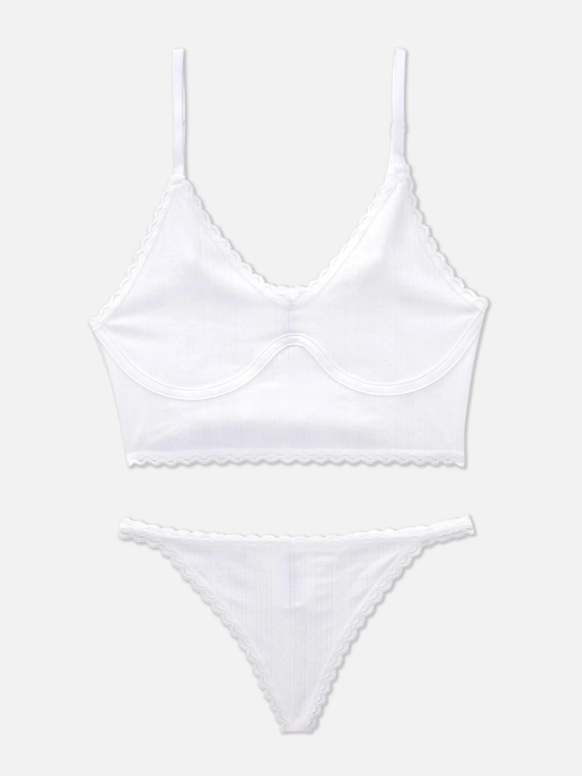 Conjunto De Lingerie Comprido Malha Geométrica Não Almofadado
