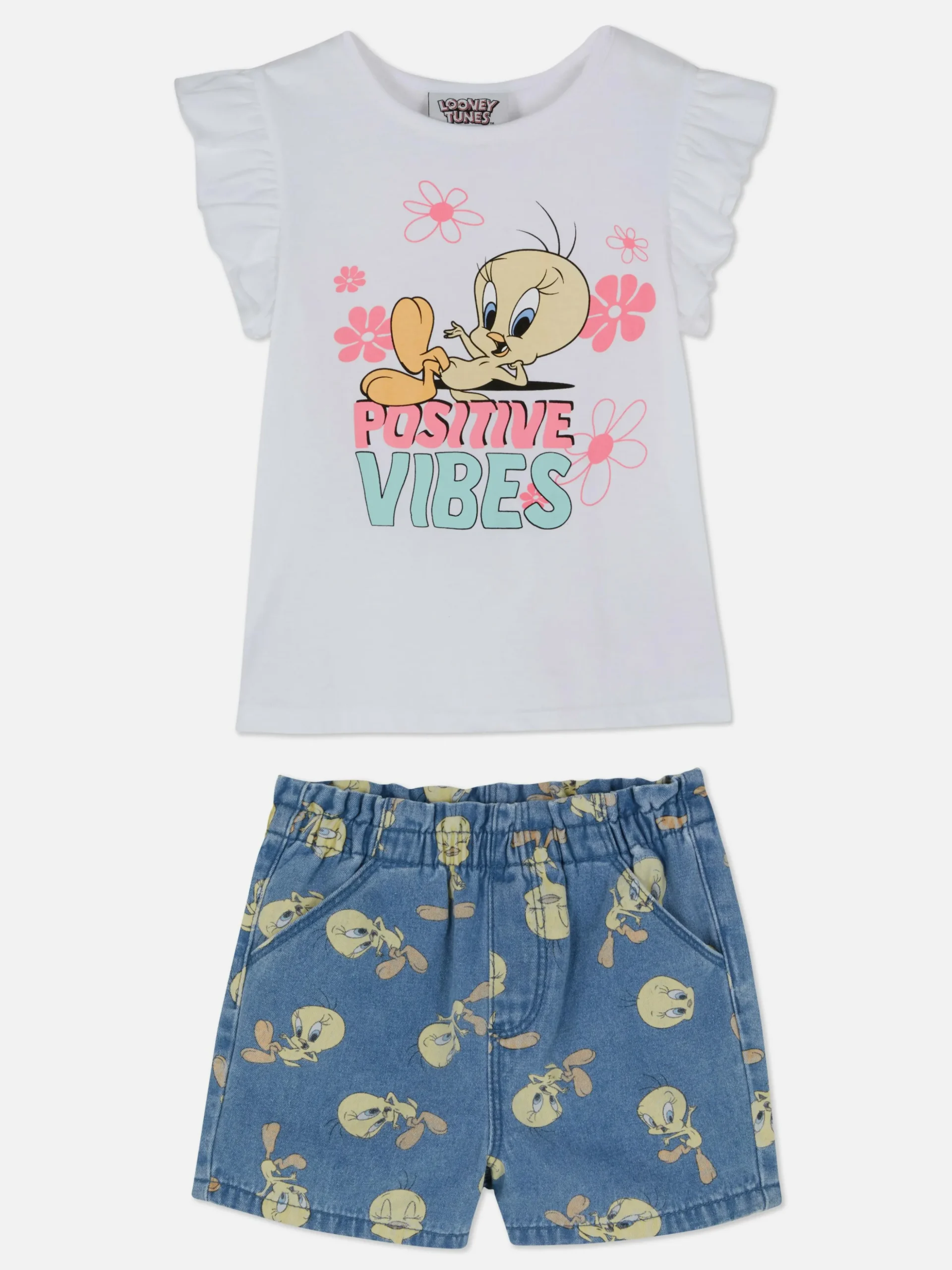 Conjunto E Calções Looney Tunes Piu-Piu