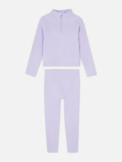 Conjunto Top Canelado S/ Costuras/leggings