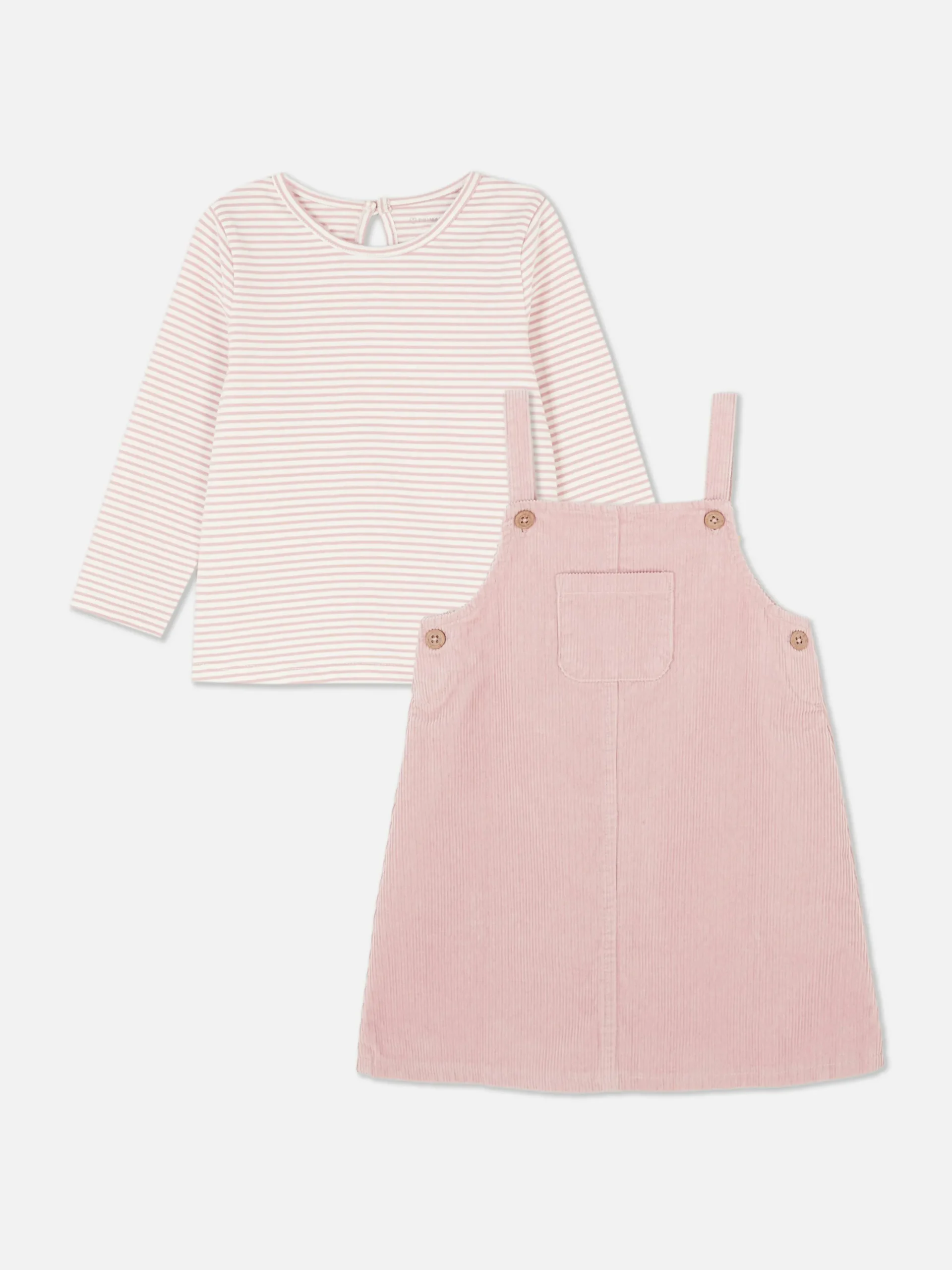 Conjunto T-shirt Riscas/vestido Macacão Bombazina