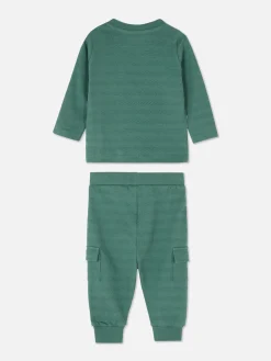 Conjunto T-shirt Texturada/calças Cargo