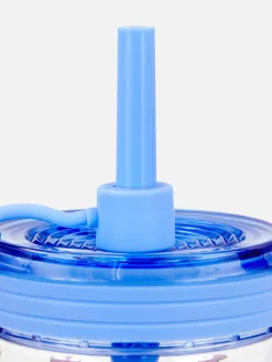 Copo Transparente/palhinha Disney Stitch Angel